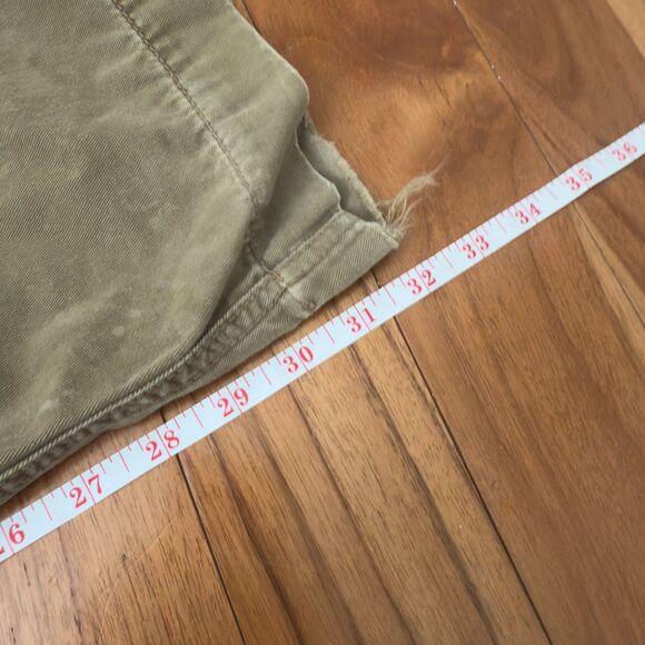 Men American Eagle Baggy Cargo Pants Y2K Western in Khaki Size W32 L32 - Picture 10 of 11